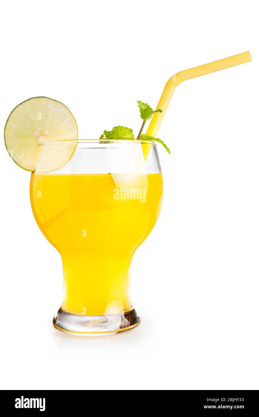 drink orange juice isolated on white background Stock Photo Alamy