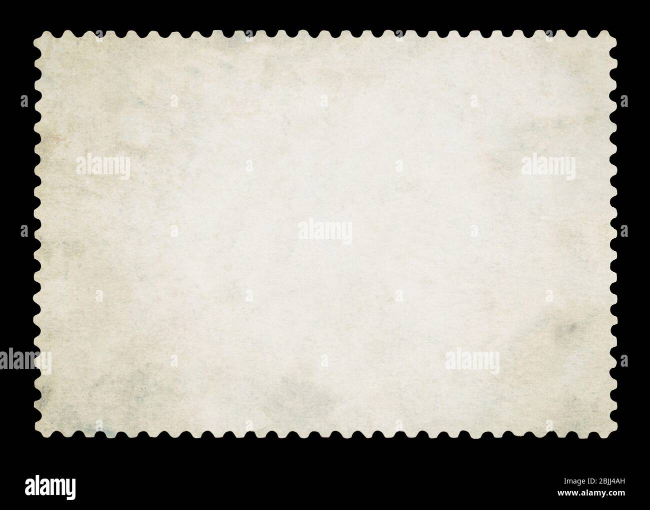 Blank postage stamp - Isolated on Black background Stock Photo
