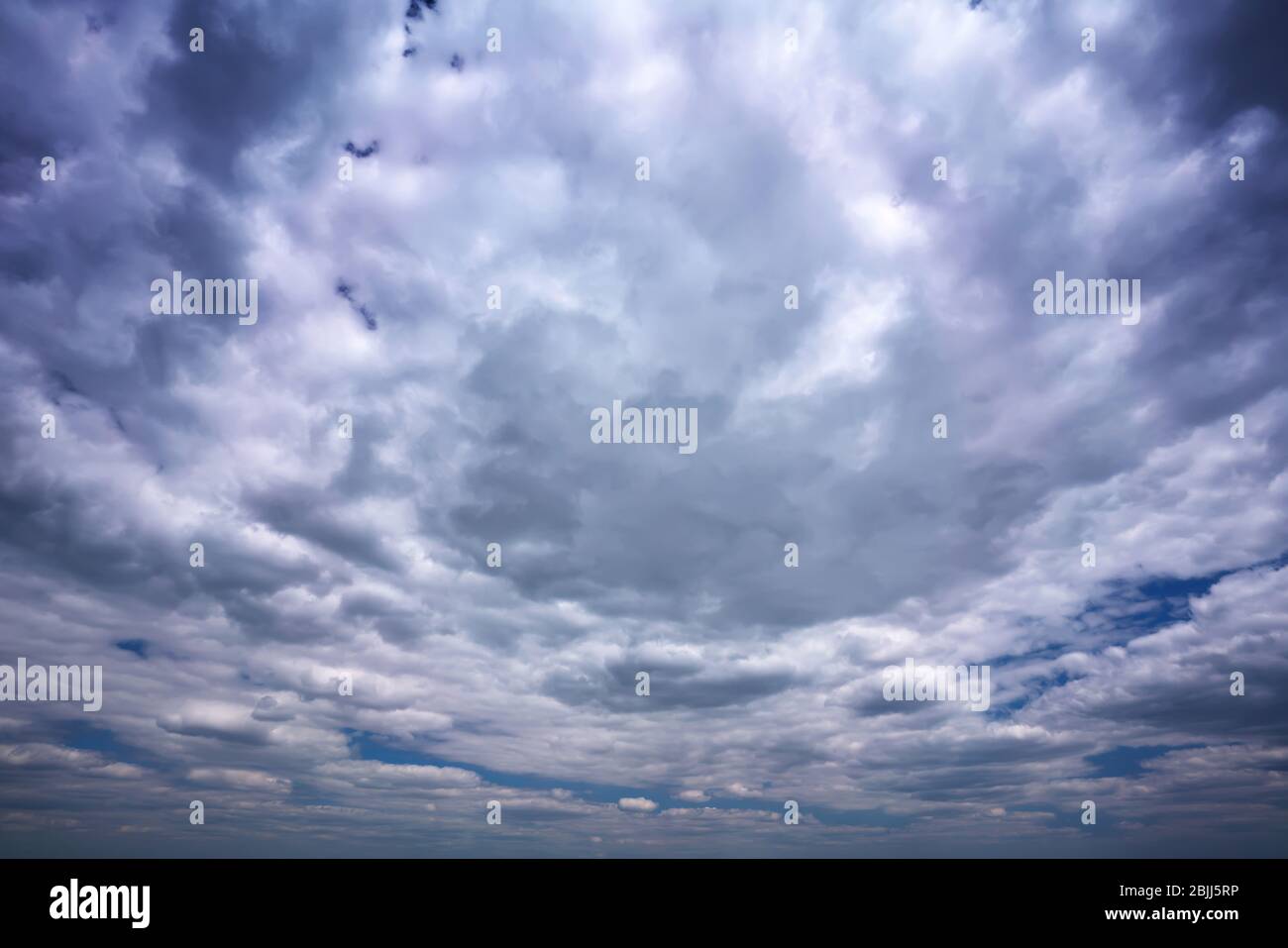 Cloudy and thunder sky before the rain Stock Photo