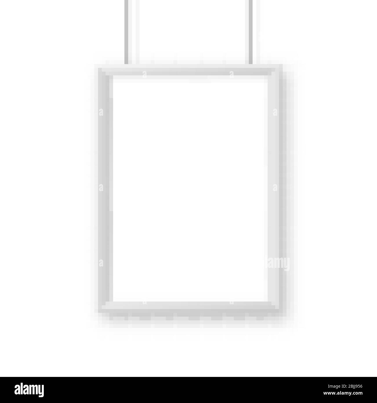 Download Realistic Hanging On A Wall White Blank Picture Frame Modern Poster Mockup Empty Photo Frame Vector Illustration Stock Vector Image Art Alamy PSD Mockup Templates
