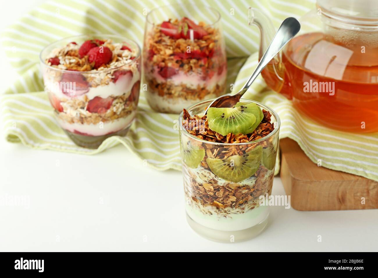 Tasty granola yogurt sliced hi-res stock photography and images - Alamy