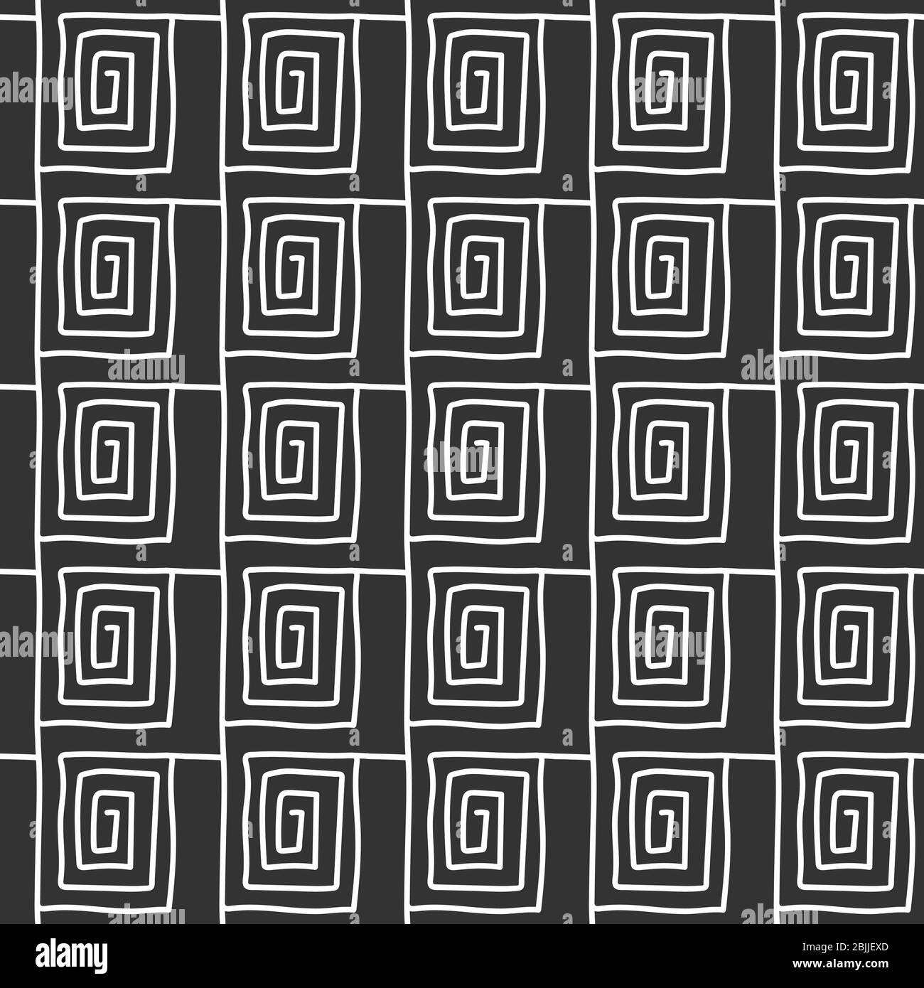 Vector monochrome seamless hand-drawn pattern of arbitrary lines of the ...