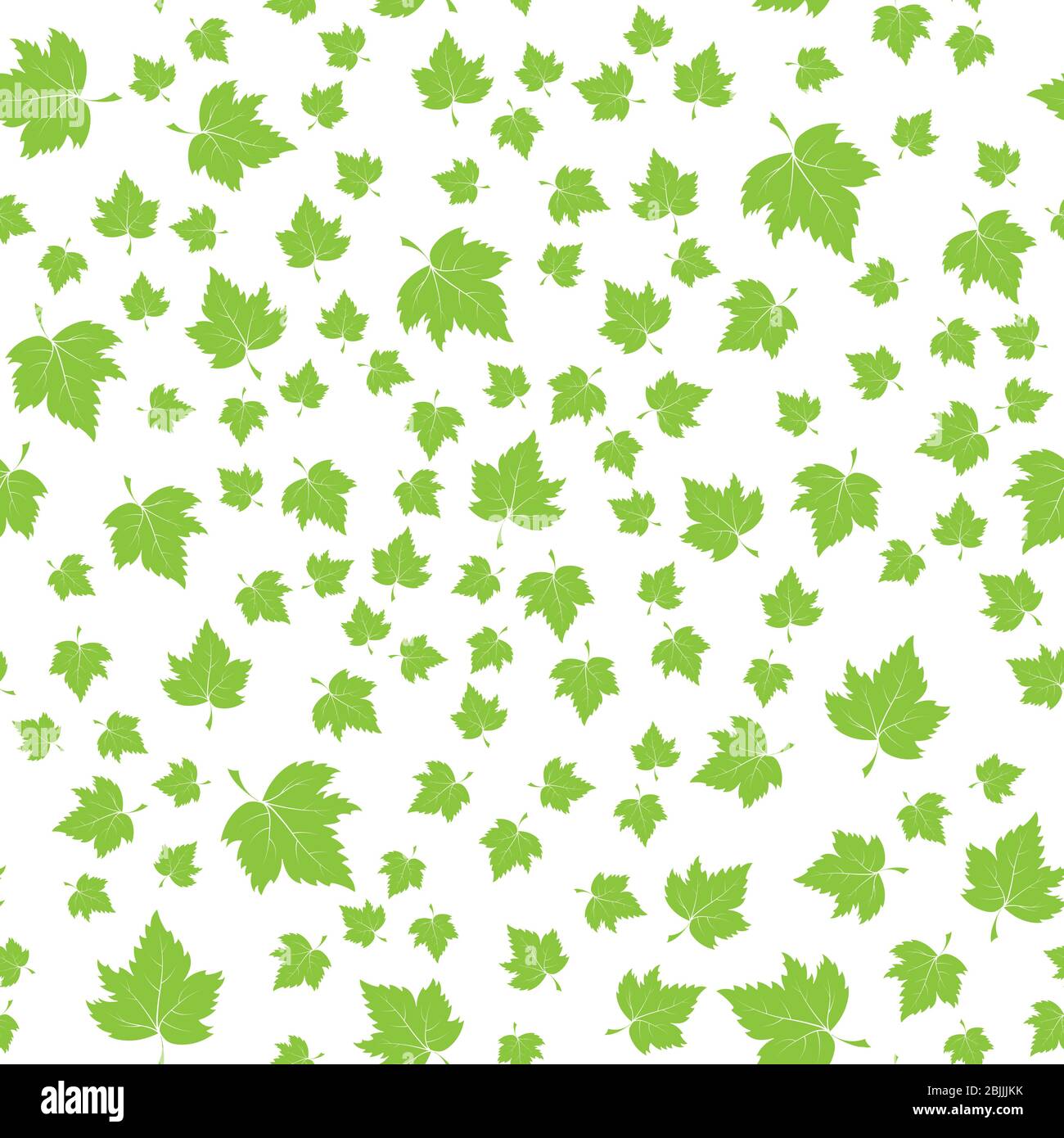 Vector seamless pattern, green foliage. Stock illustration for ...