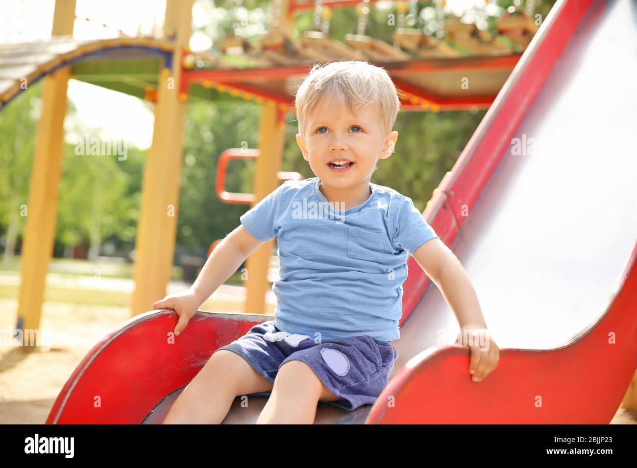 cute-little-boy-on-children-s-playground-stock-photo-alamy