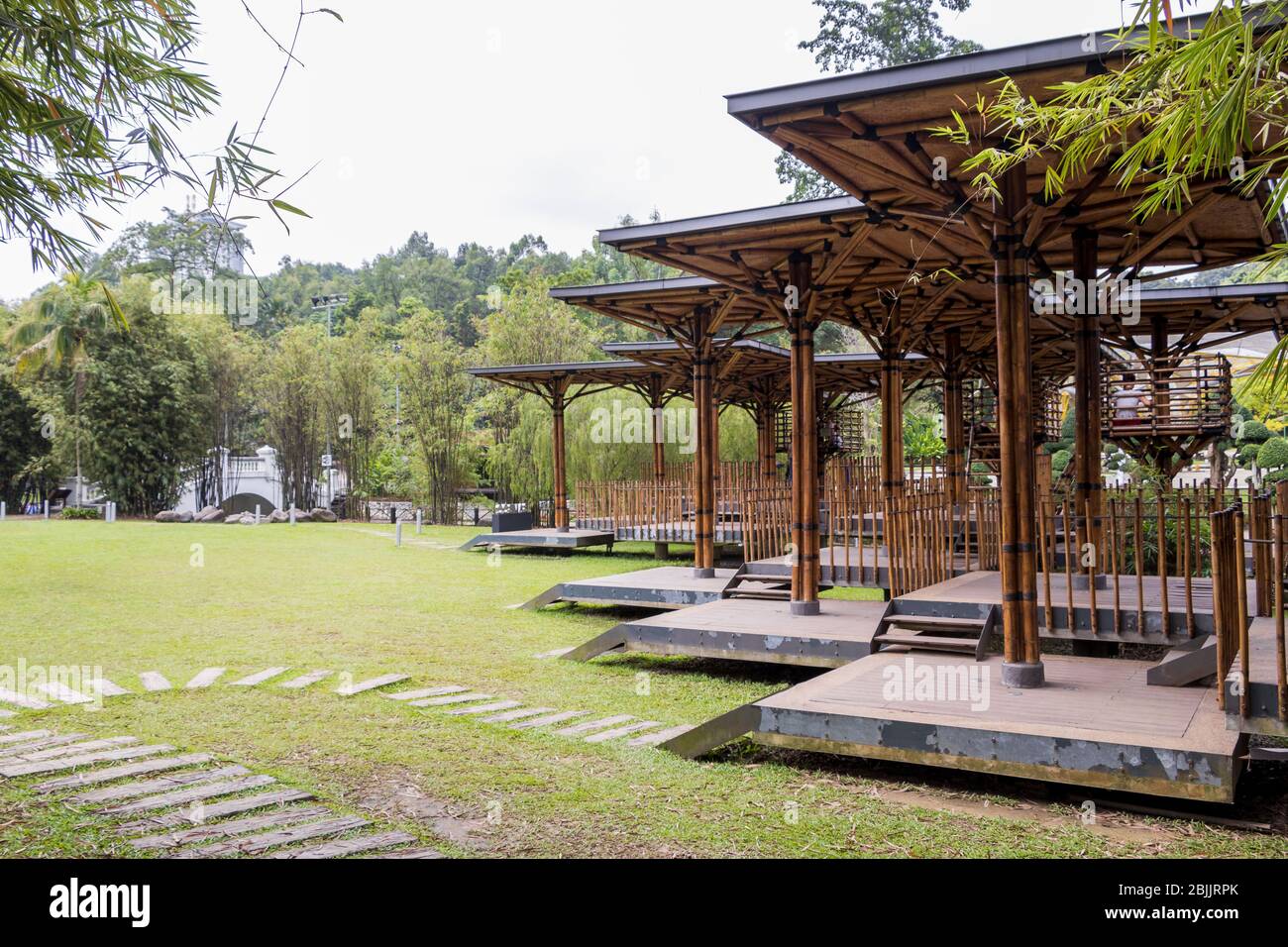 Bamboo Playhouse in the Perdana Botanical Gardens Lake Gardens in Kuala
