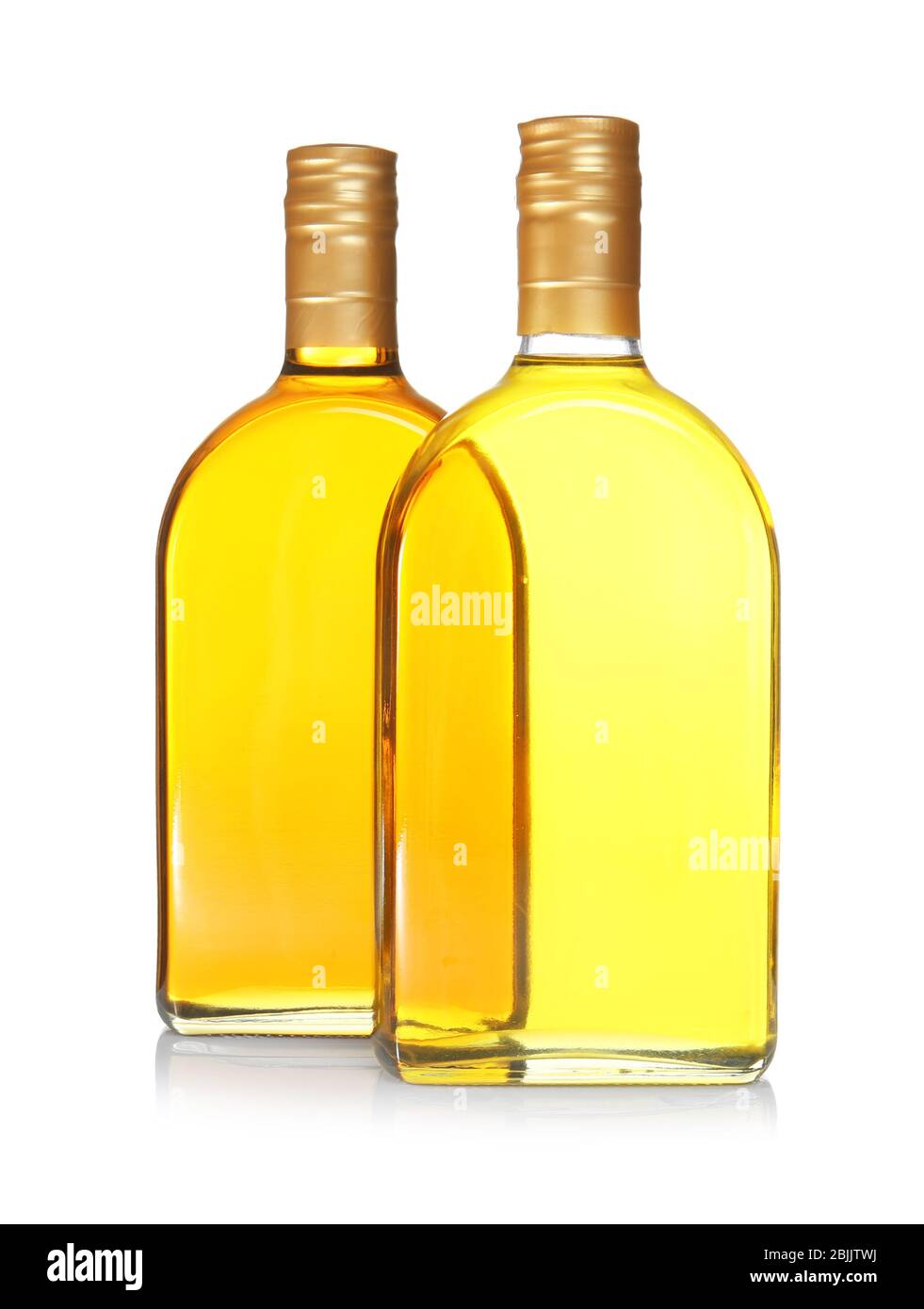 Bottles of cooking oil, isolated on white Stock Photo Alamy