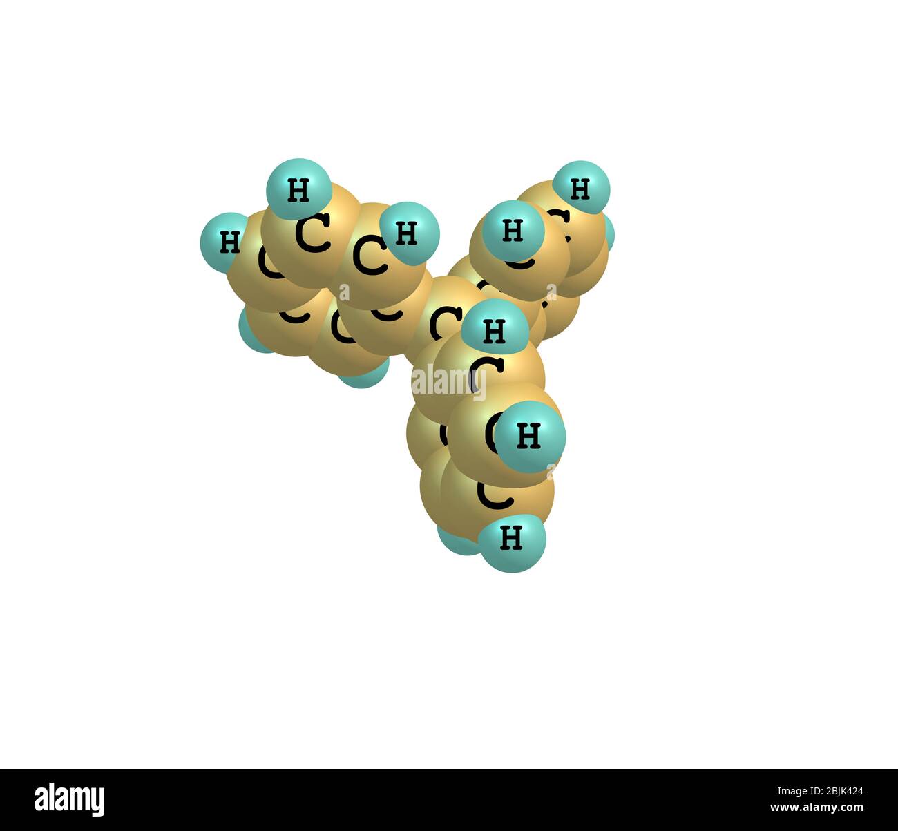 Triphenylmethyl radical is a persistent radical and the first radical ever described in organic chemistry Stock Photo