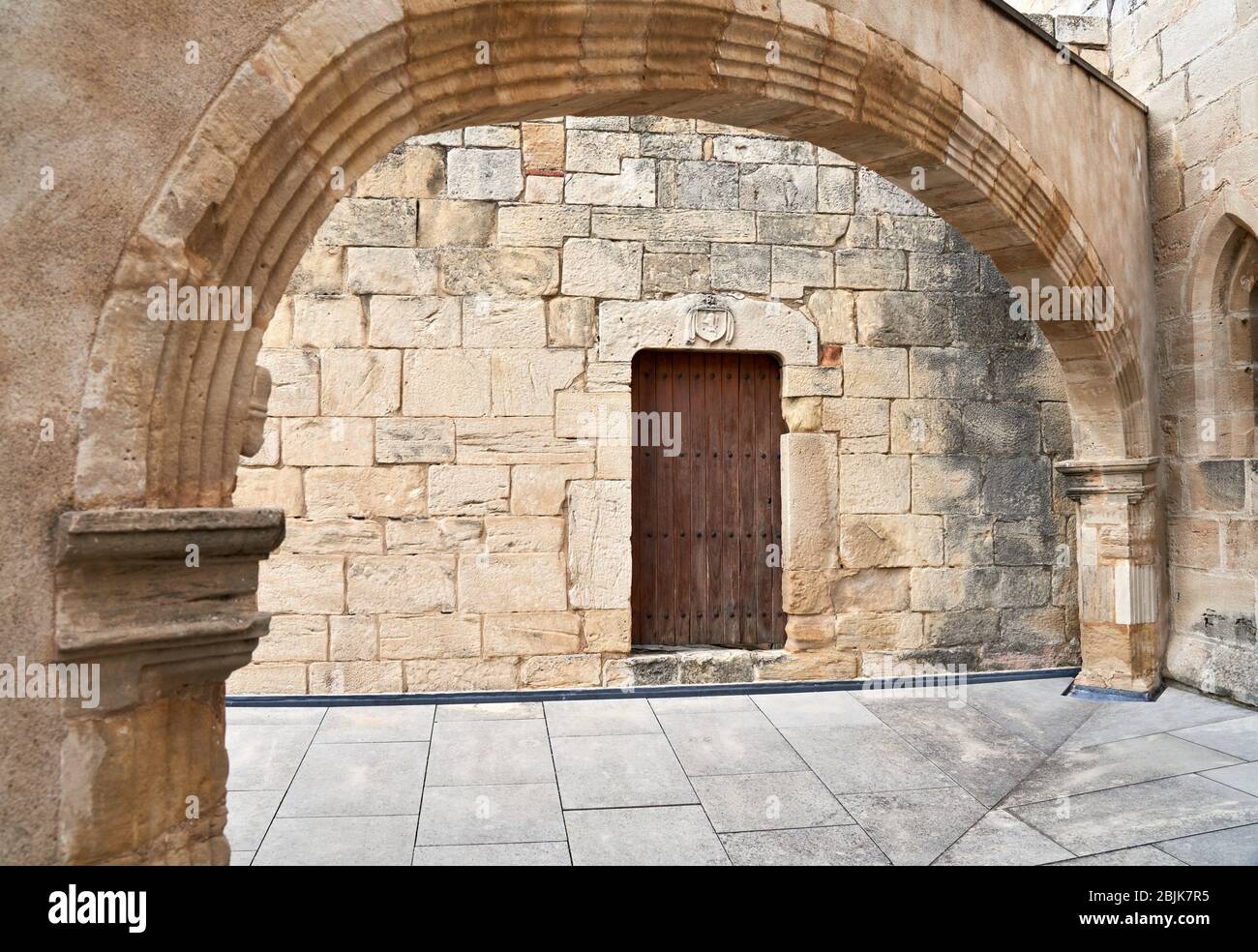 Monastery of Santa Maria de Poblet, Tarragona province, Catalonia, Spain, Europe Stock Photo