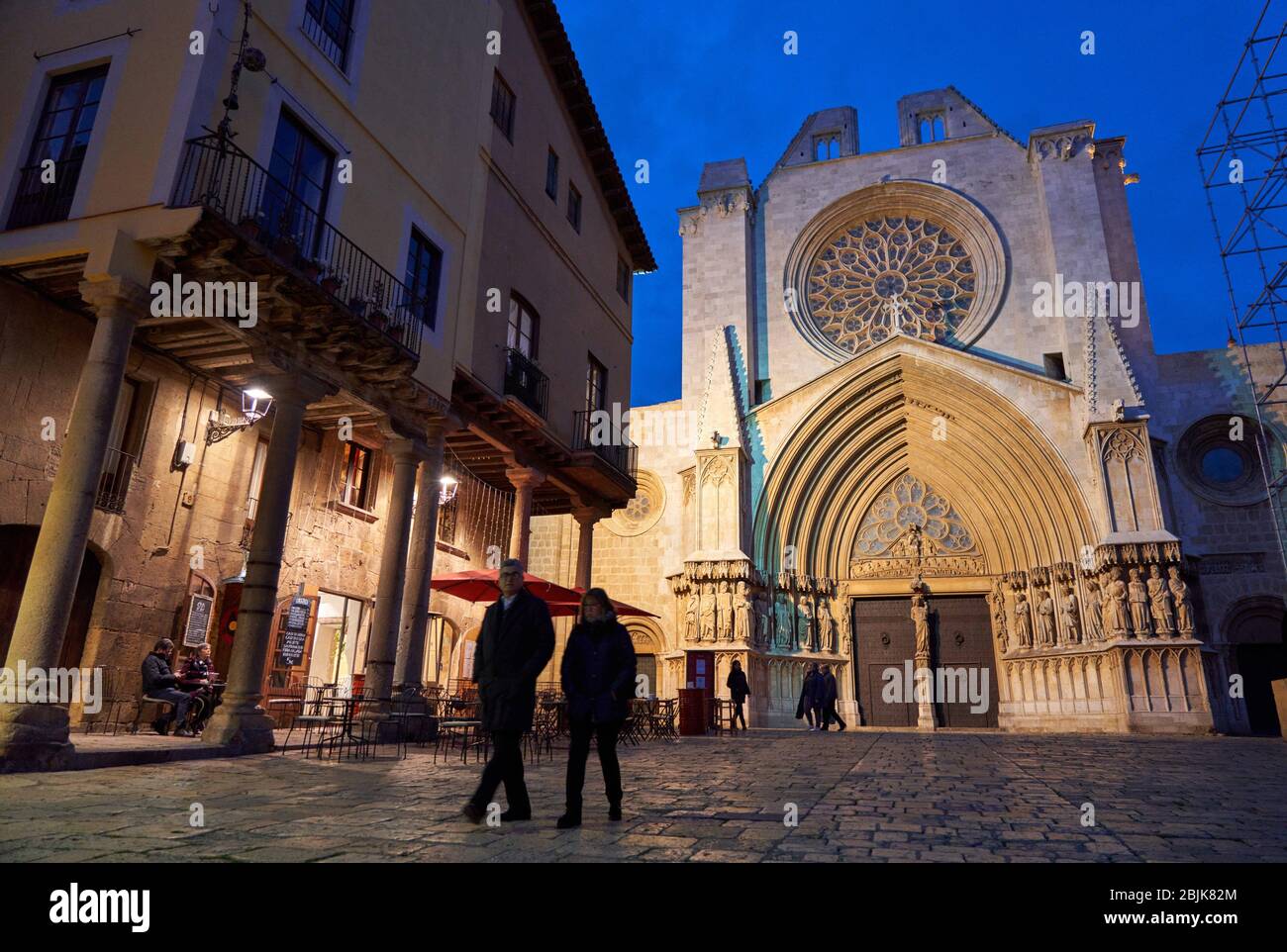 Cathedral, Pla de La Seu, Tarragona City, Catalonia, Spain, Europe Stock Photo