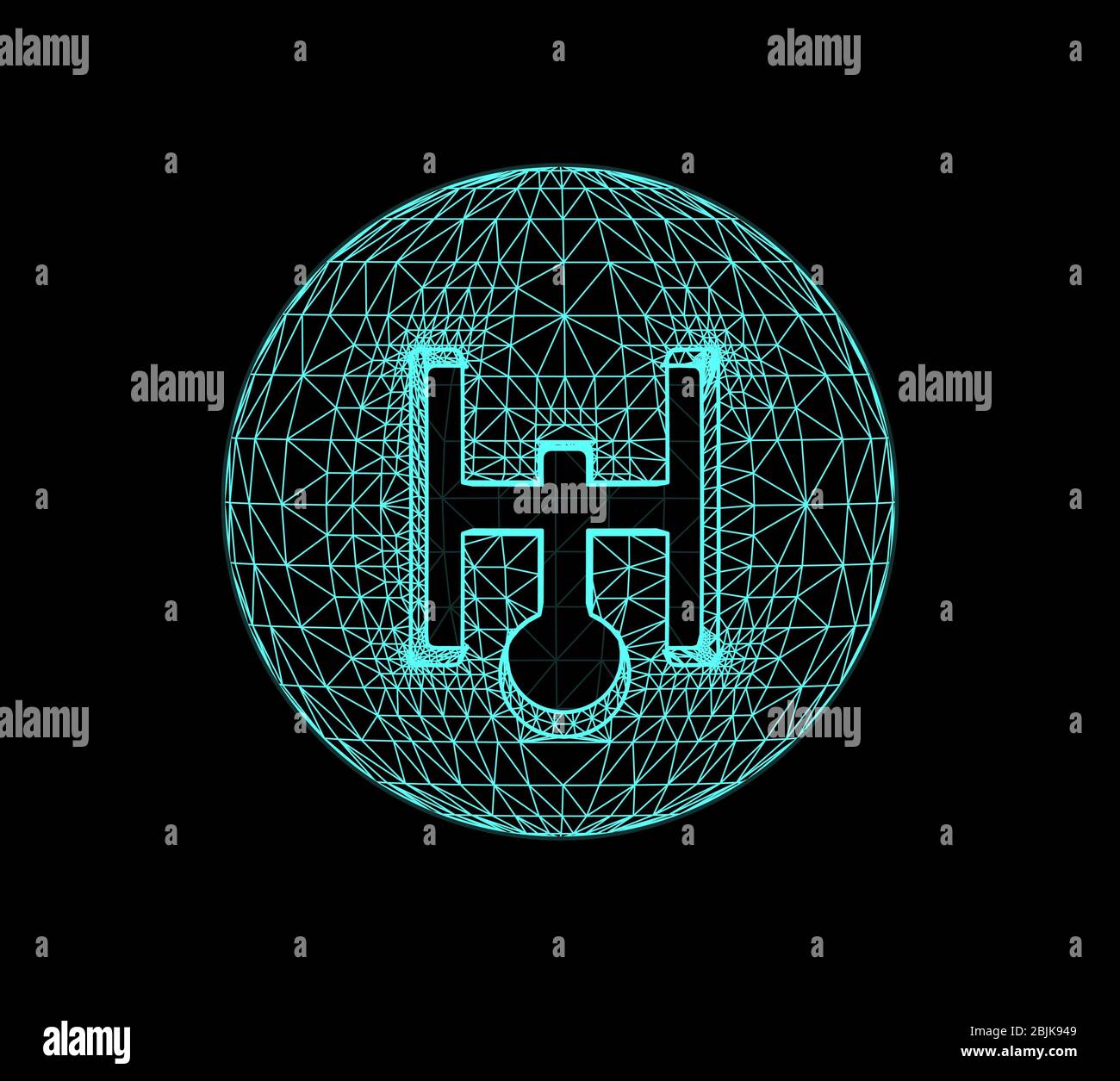 Planet Uranus In The Form Of Polygonal Mesh Elements In The Form Of Lines And Points The Planet In Astrology Is Responsible For Modern Technologies Stock Photo Alamy