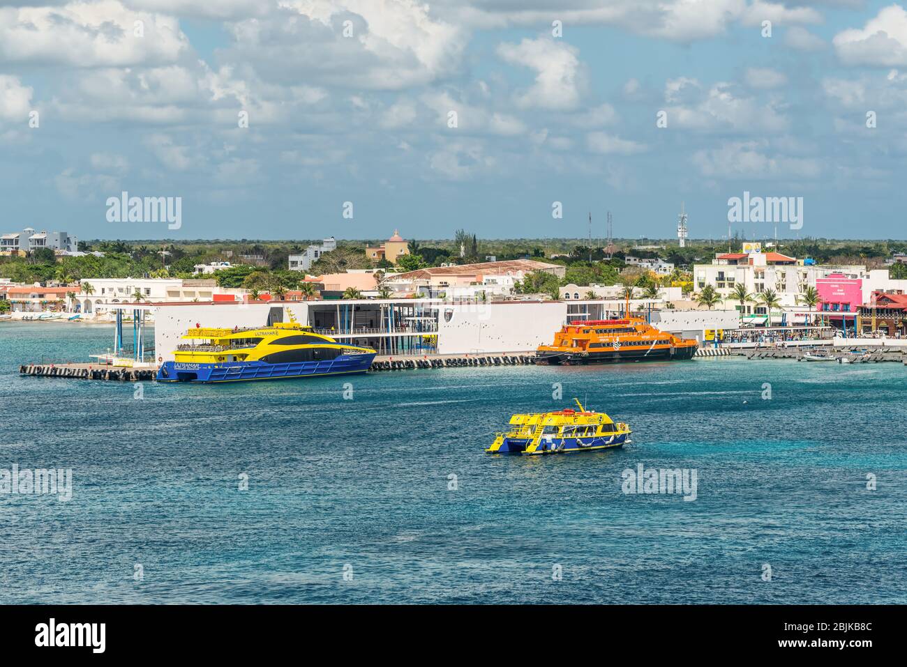San Miguel de Cozumel, Mexico April 25, 2019 View of the Playa del