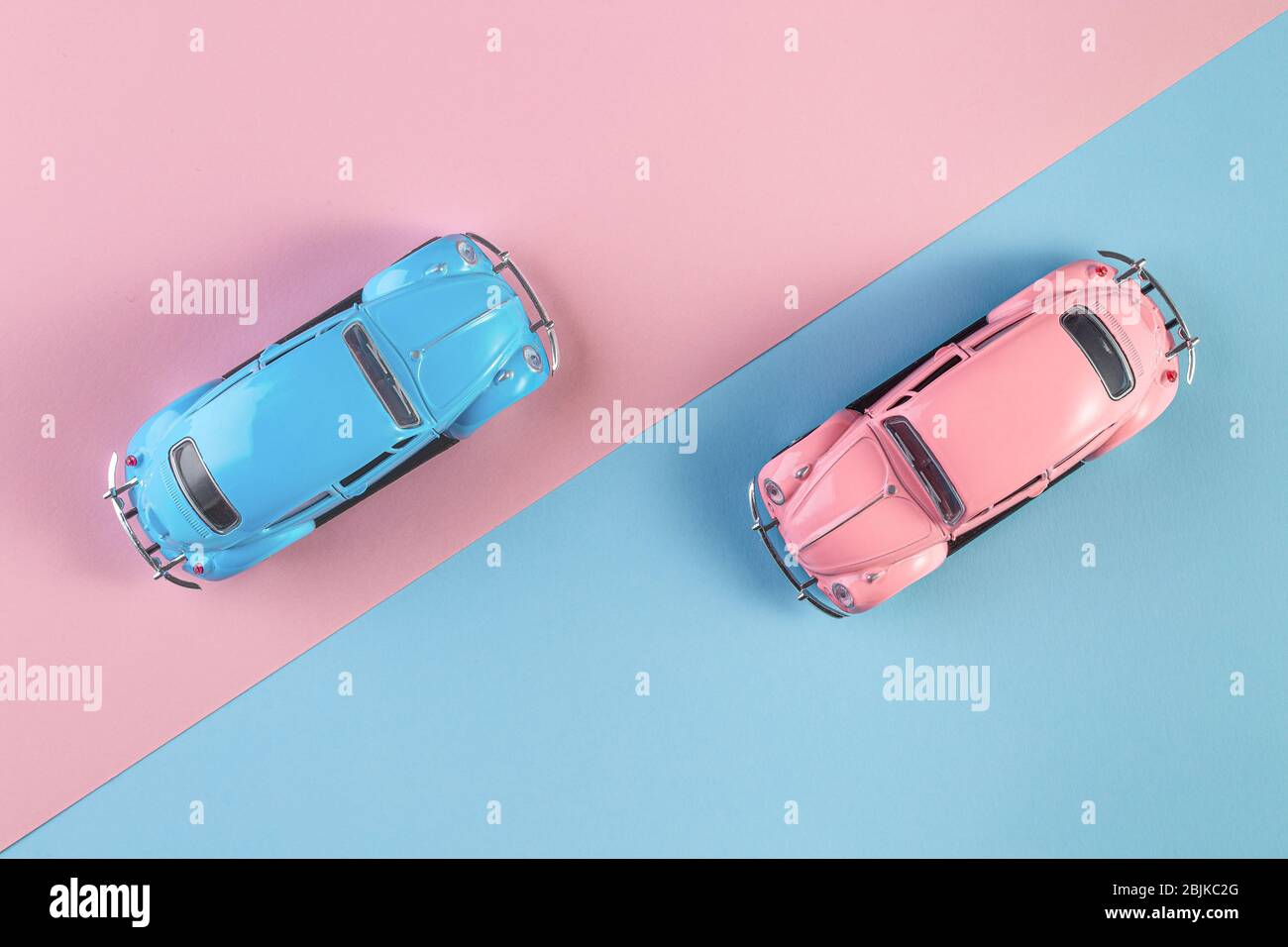 Izhevsk Russia February 15 Small Vintage Retro Toy Cars On A Pink And Blue Background Racing Cars On The Race Track Concept For Competition Stock Photo Alamy Izhevsk Russia February 15 Small Vintage Retro Toy Cars On A Pink And Blue Background Racing Cars On The Race Track Concept For Competition Stock Photo Alamy
