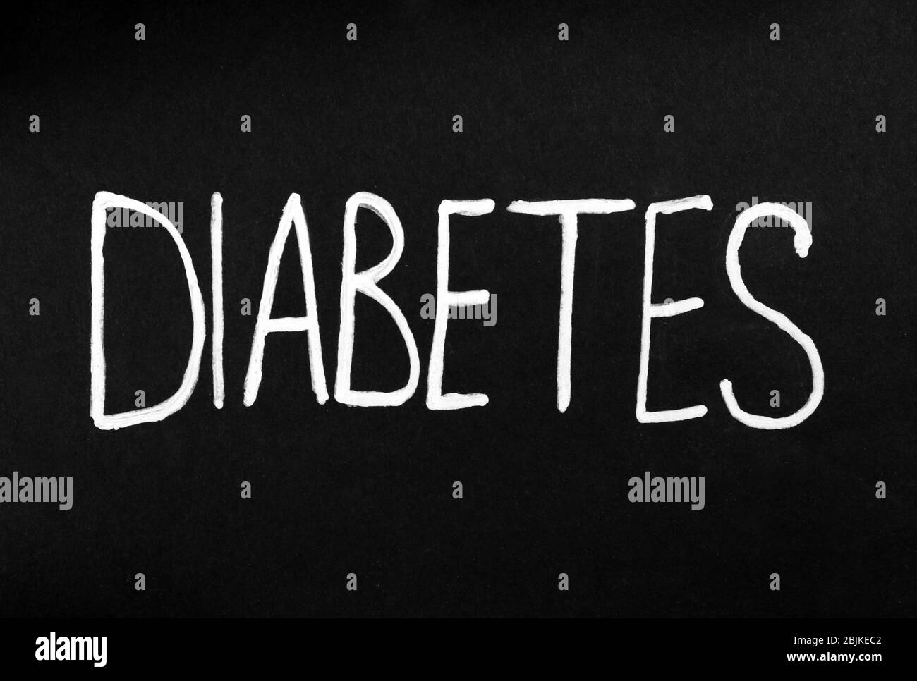 Word Diabetes on black background Stock Photo