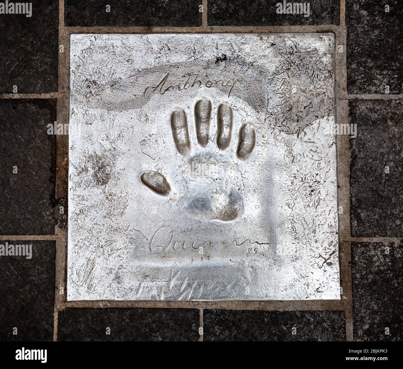 Anthony Quinn's handprint, , Cannes walk of fame, Cote d'Azur, Provence