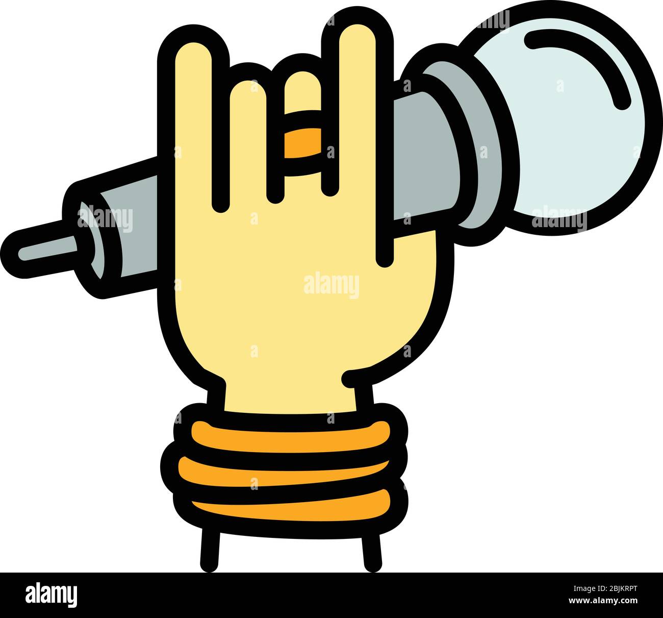 Singer microphone icon. Outline singer microphone vector icon for web ...