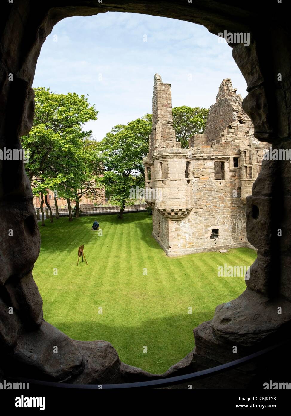 Bishops and Earls Palaces Kirkwall Orkney Scotland UK Stock Photo