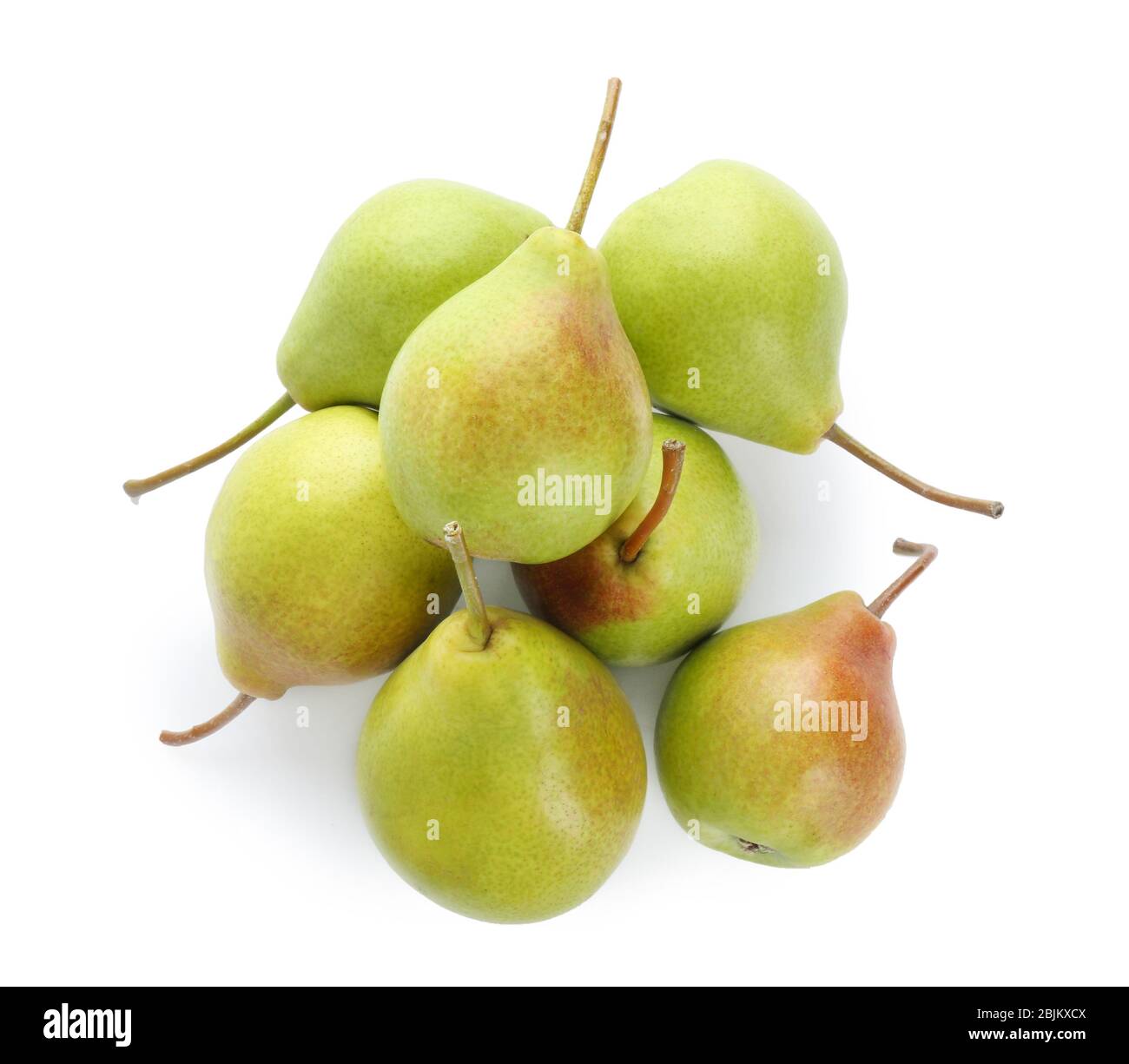Delicious ripe pears on white background Stock Photo - Alamy