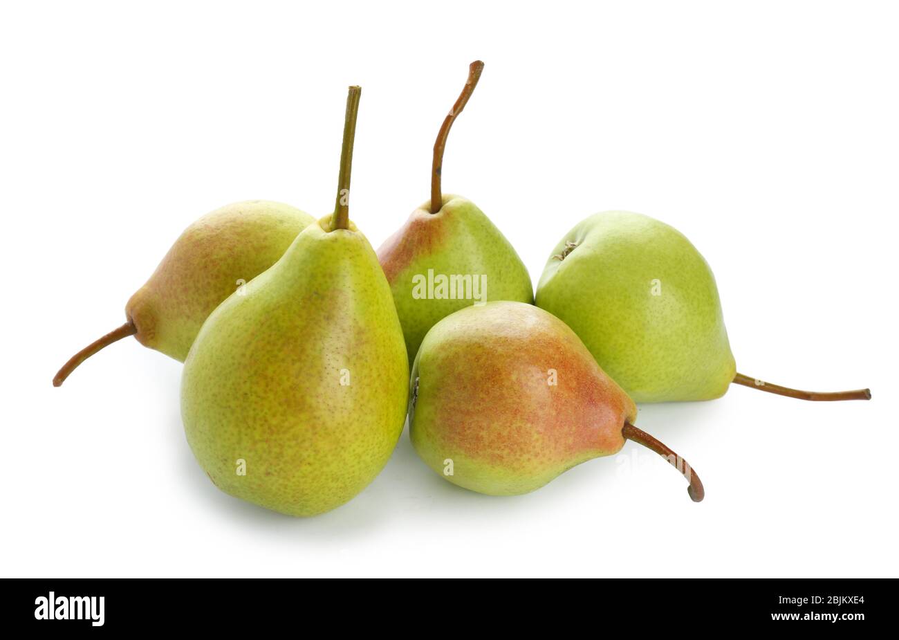 Delicious ripe pears on white background Stock Photo - Alamy