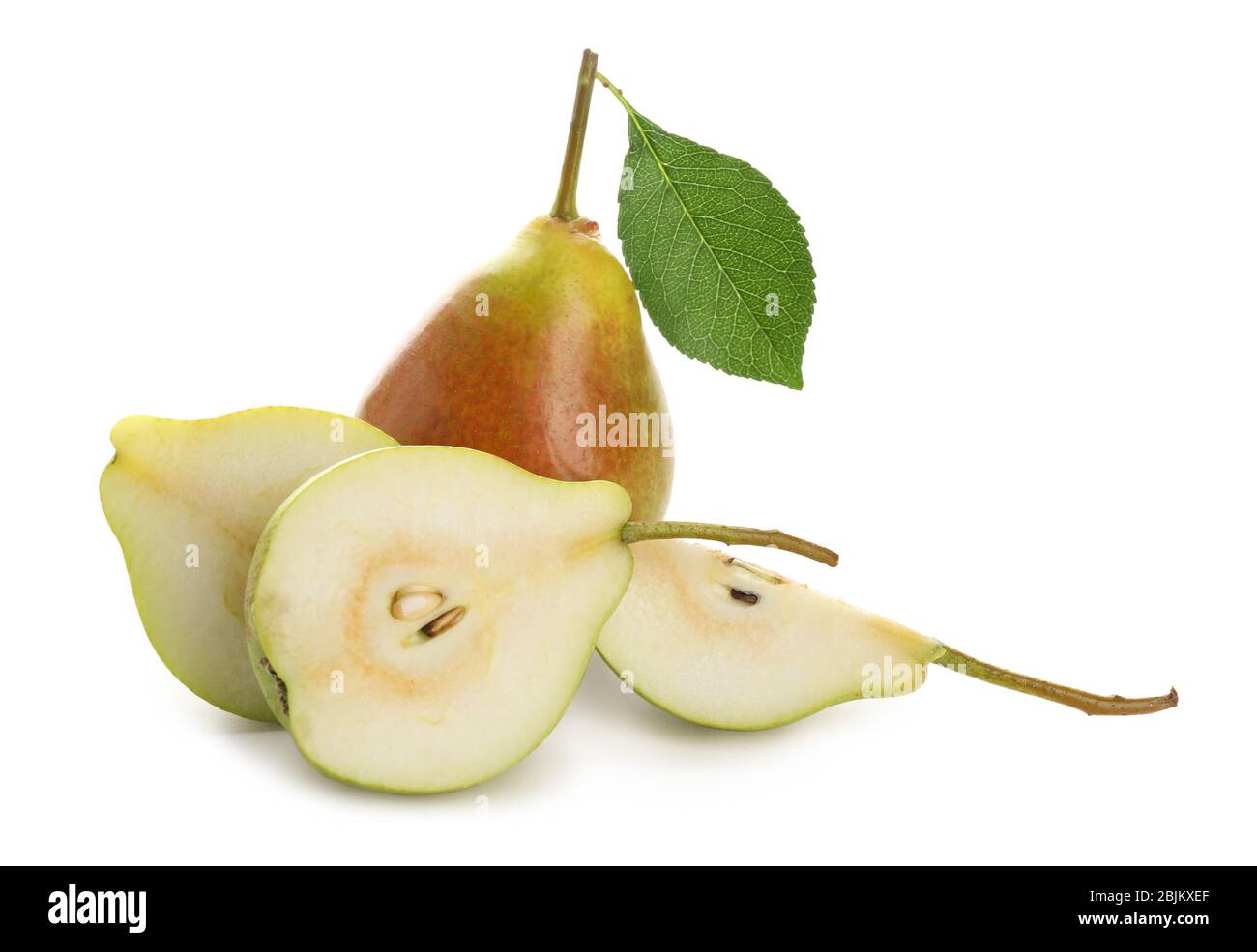 Delicious ripe pears on white background Stock Photo - Alamy