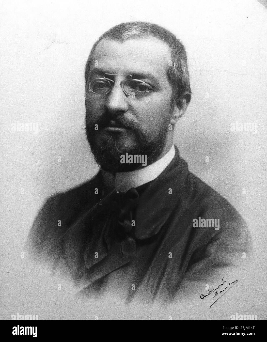 Josep Puig i Cadafalch. Fotografia de Pau Audouard, circa 1900 Stock Photo