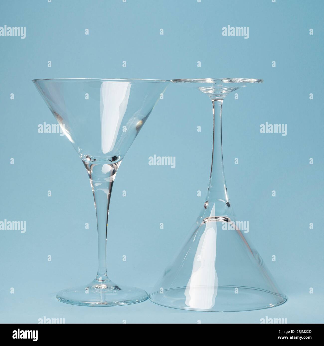 two opposing glasses Stock Photo