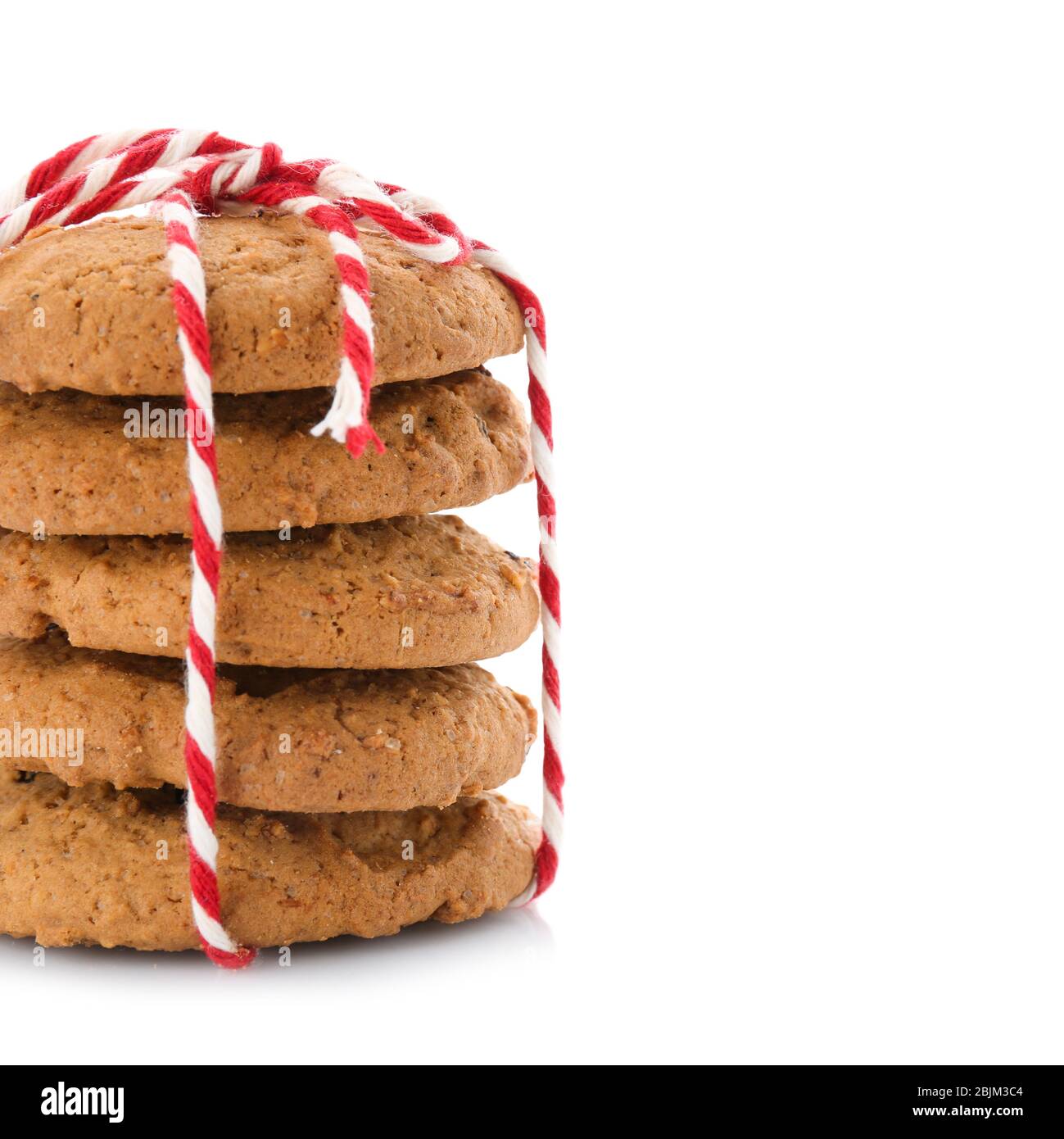 Tasty Christmas homemade cookies on white background Stock Photo