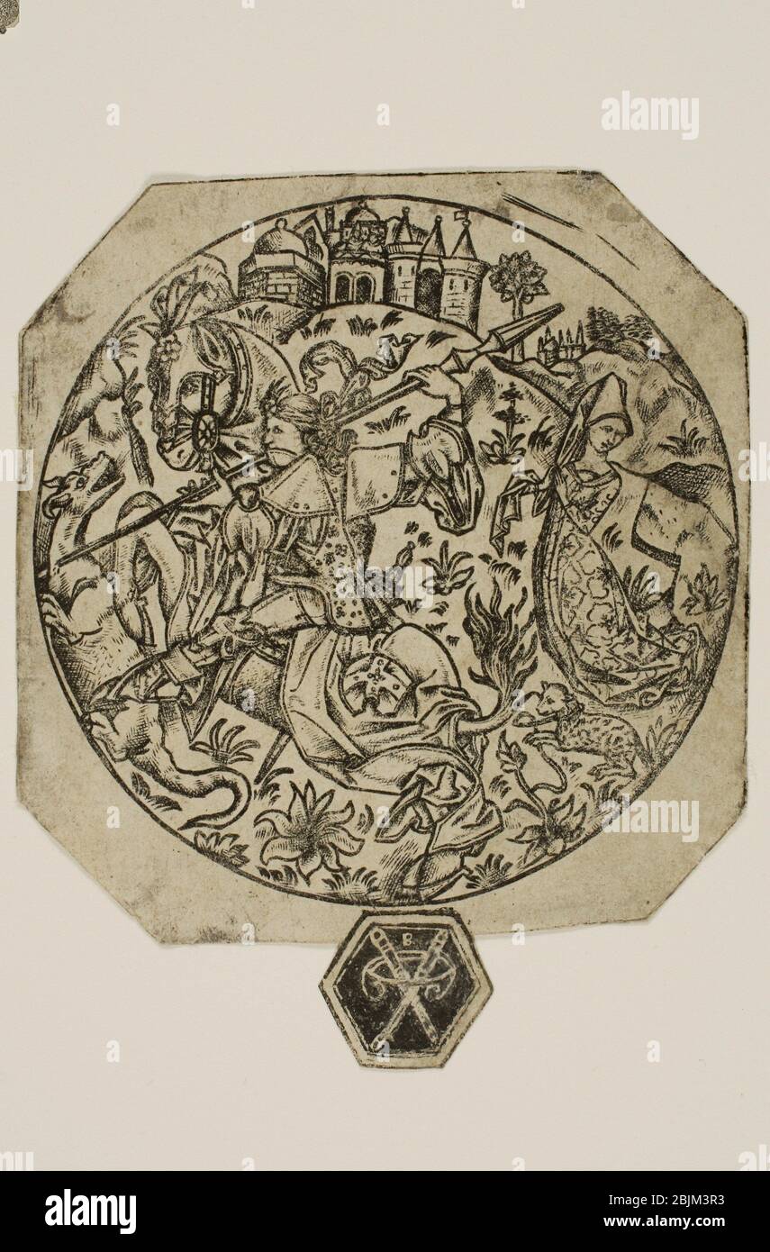 Author Master B With Two Crossed Daggers St George Killing The Dragon 15th Century Master B With Two Crossed Daggers German Died 1499 Stock Photo Alamy