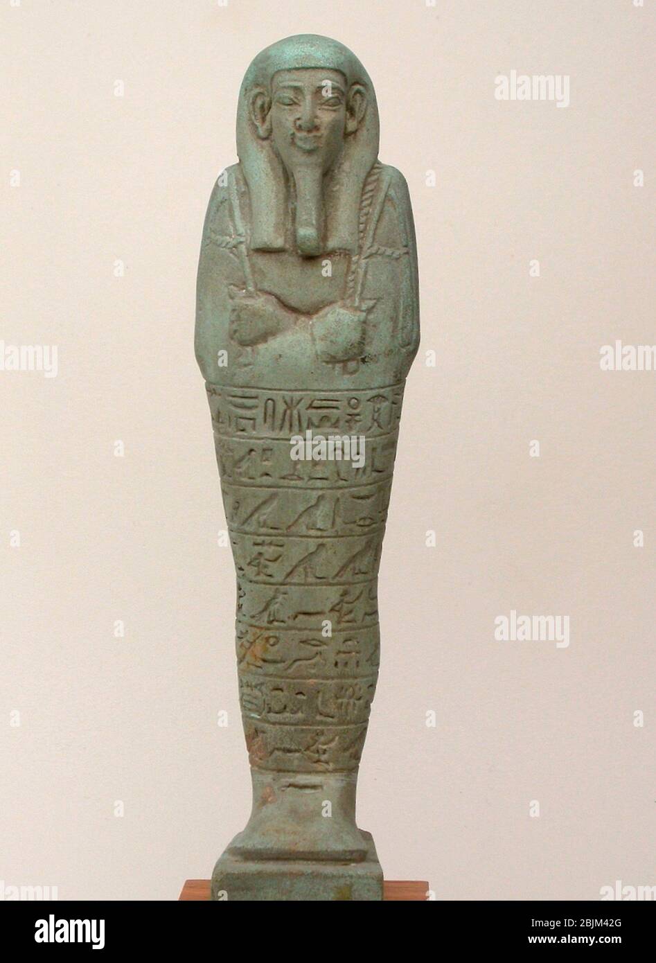 Author: Ancient Egyptian. Shabti of Wahibreemakhet - Late Period, Dynasty 26 (664'525 BC) - Egyptian. Faience. 664 BC'525 BC. Stock Photo