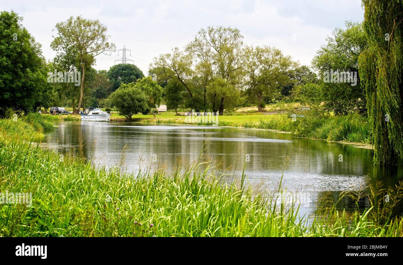 The River Nene at Wansford, near Peterborough, Cambridgeshire, England, UK. Stock Photo