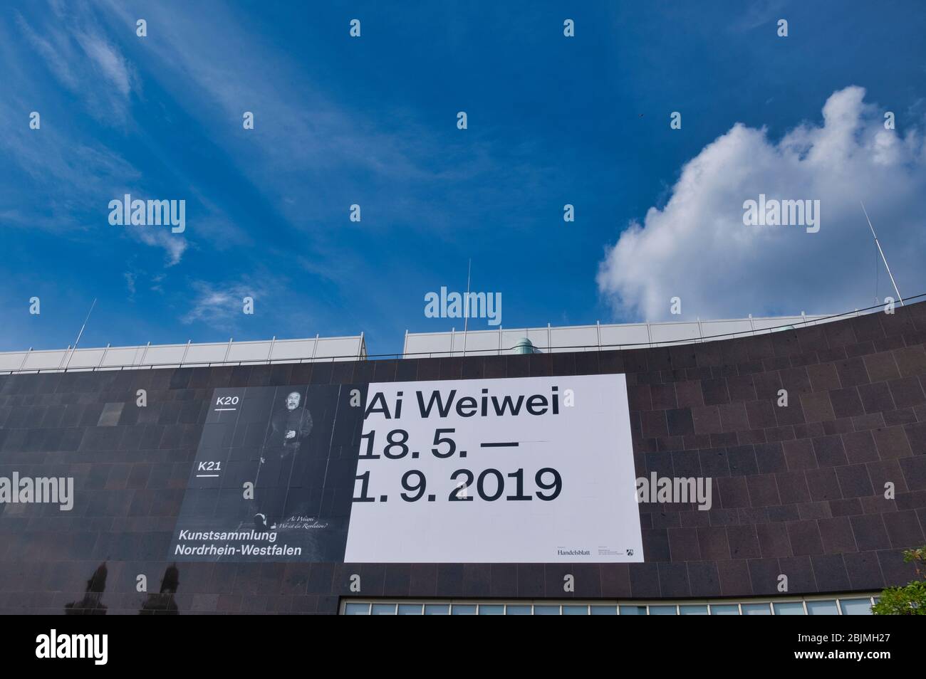 Duesseldorf, Northrhine-Westphalia, Germany 19.8.2019, Poster of the Ai Weiwei exhibition at the K20 Kunstsammlung NRW Stock Photo