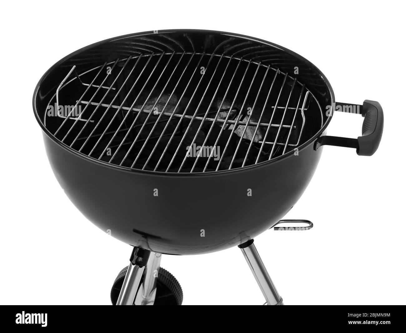 Barbecue grill on white background Stock Photo Alamy