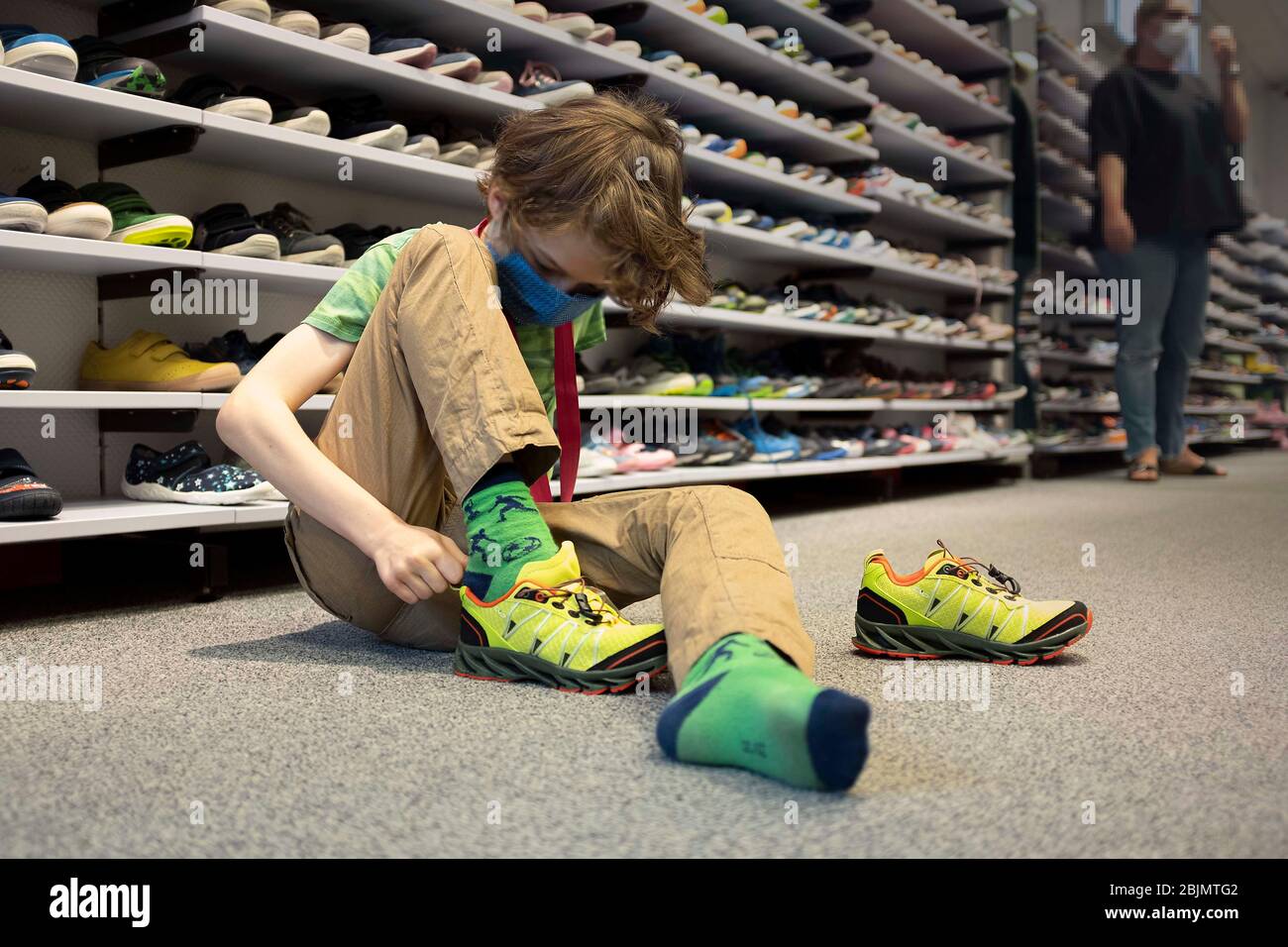 shoe in face