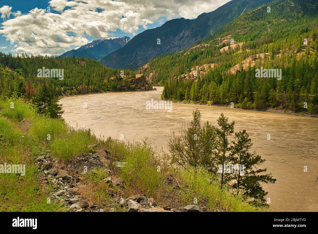Fraser River South Of Lillooet British Columbia Canada Stock Photo