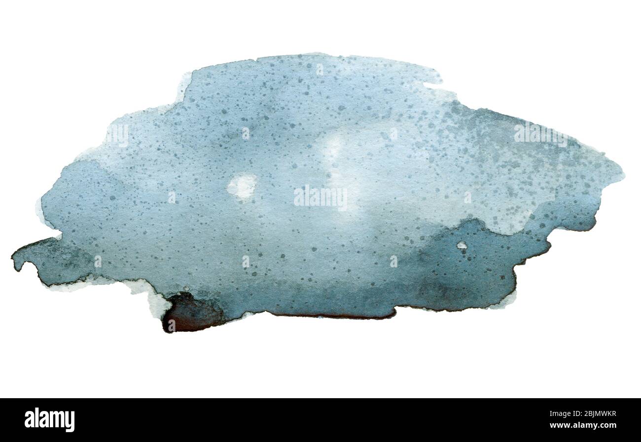 blue watercolor background. Splash abstract shape Stock Photo - Alamy
