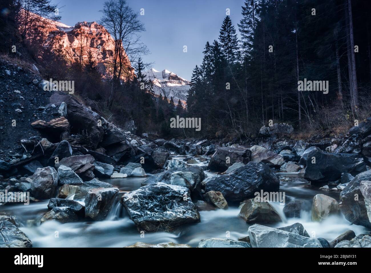 Mountain landscape, Switzerland Stock Photo