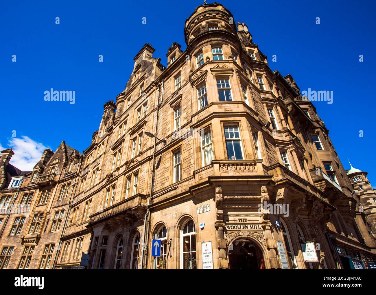 The Woollen Mille clothing store, Royal Mile, High Street, Old Town, Edinburgh, Scotland, United