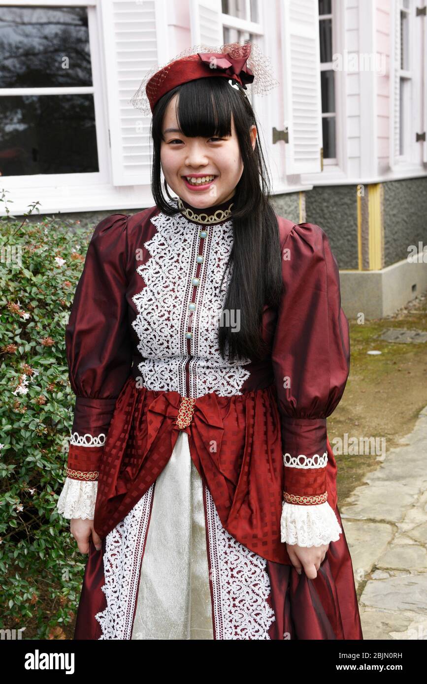 Glover Mansion, people,period costumes,Nagasaki,Kyushu island,Japan