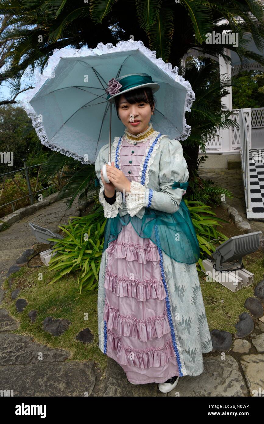 Glover Mansion, people,period costumes,Nagasaki,Kyushu island,Japan
