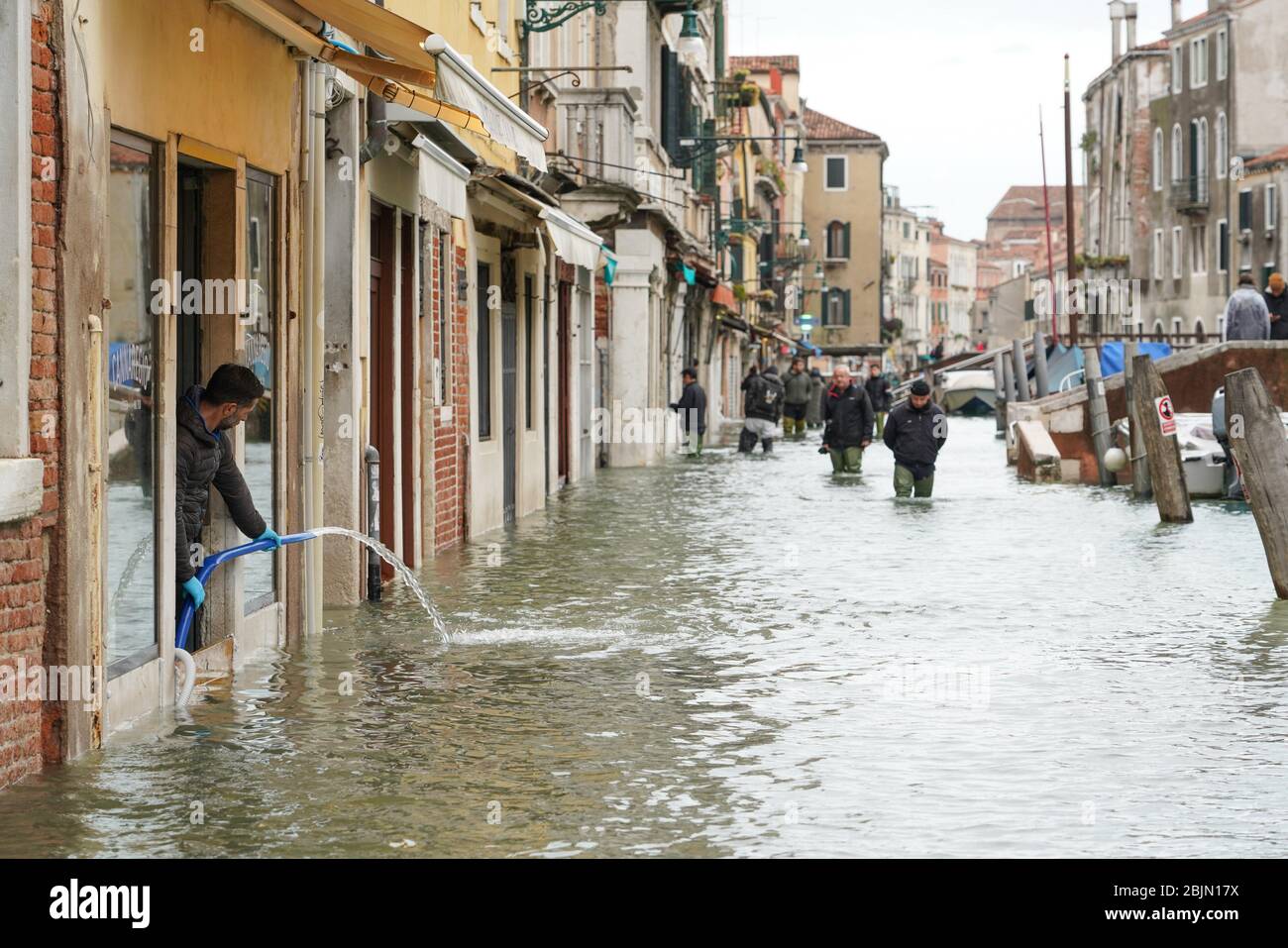 High tide in Venice, Fondamenta della Misericordia, november 2019