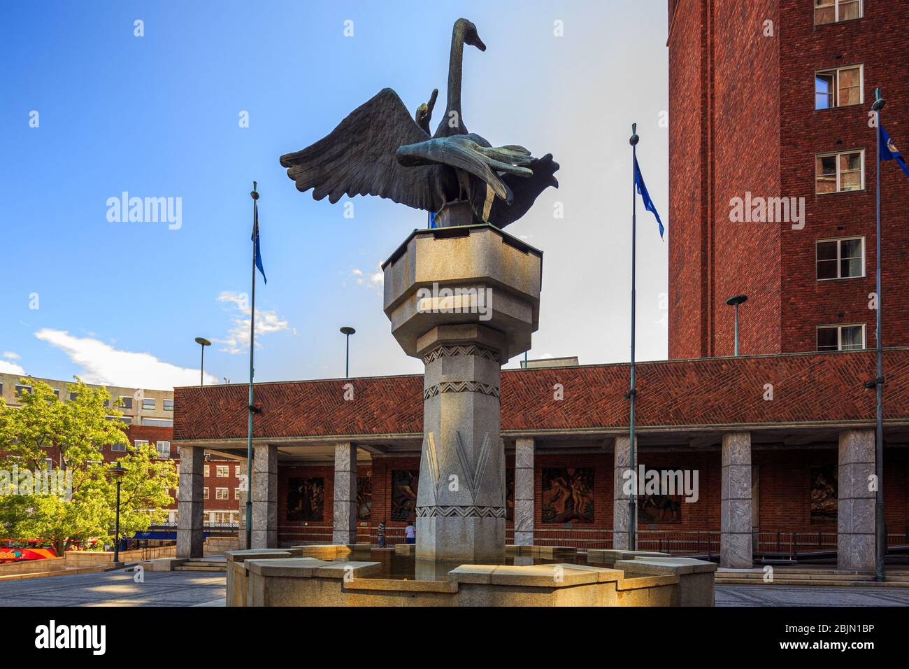 Oslo city hall building in Norway Stock Photo