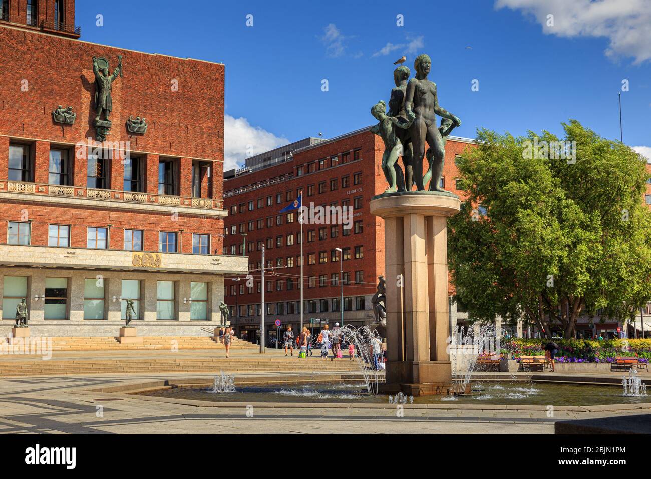 Oslo city hall building in Norway Stock Photo