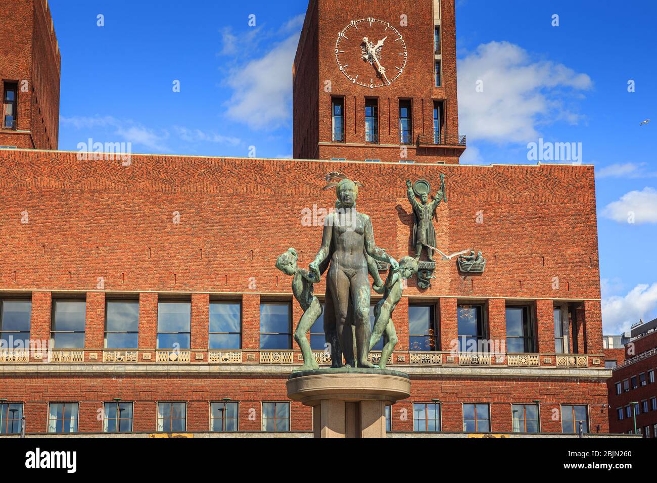 Oslo city hall building in Norway Stock Photo