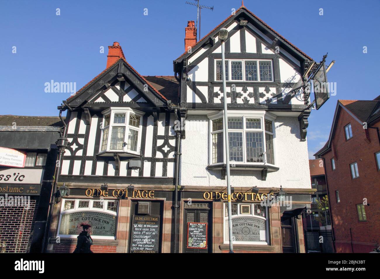 Chester Cheshire England UK. The olde cottage pub.Tudor House is