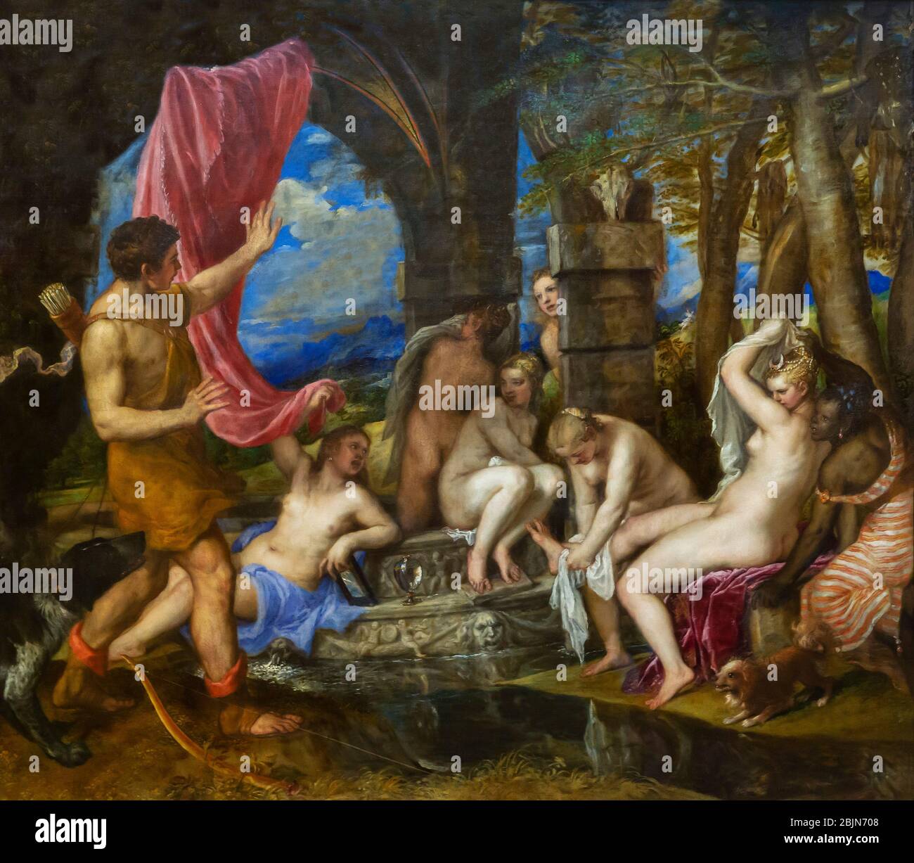 Diana and Actaeon, Titian, 1556-1559, Stock Photo