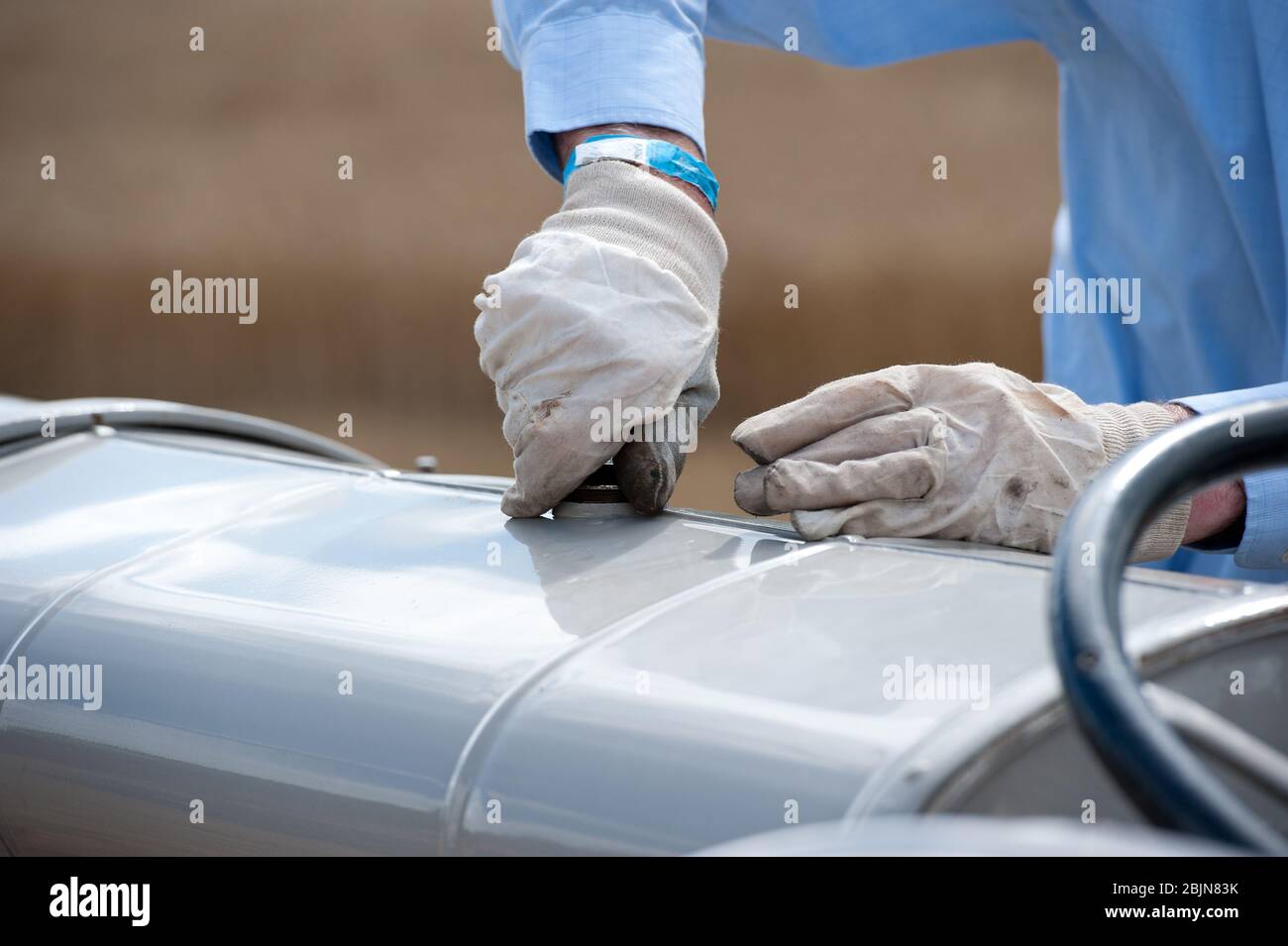 old fashioned oil filler cap Stock Photo Alamy