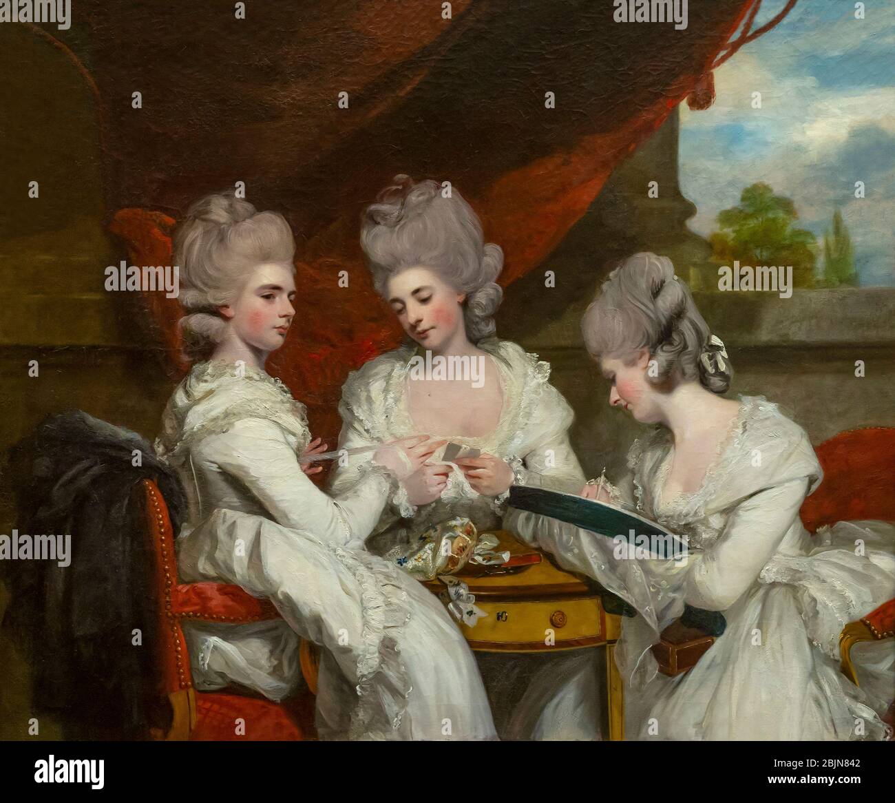 The Ladies Waldegrave, Sir Joshua Reynolds, 1780, Stock Photo