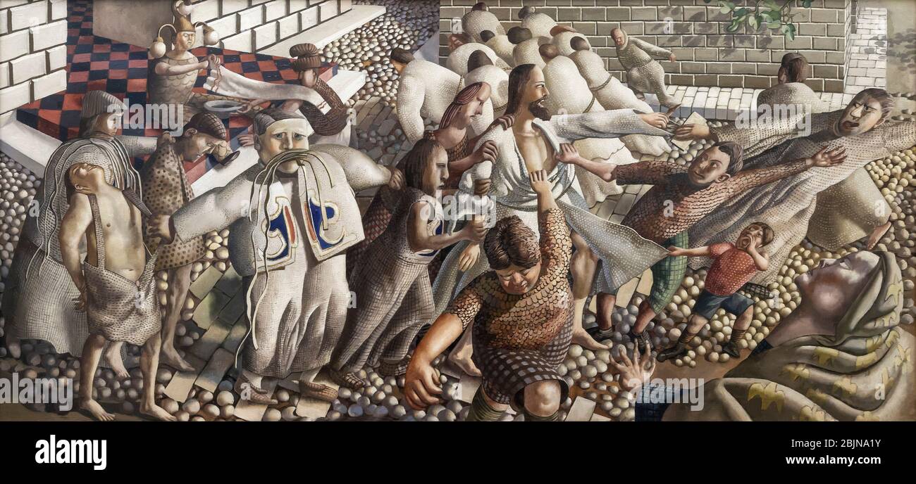 Christ Delivered to the People, Stanley Spencer, 1950, Stock Photo