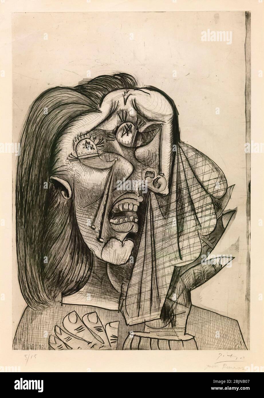 Weeping Woman, Pablo Picasso, 1937, Stock Photo