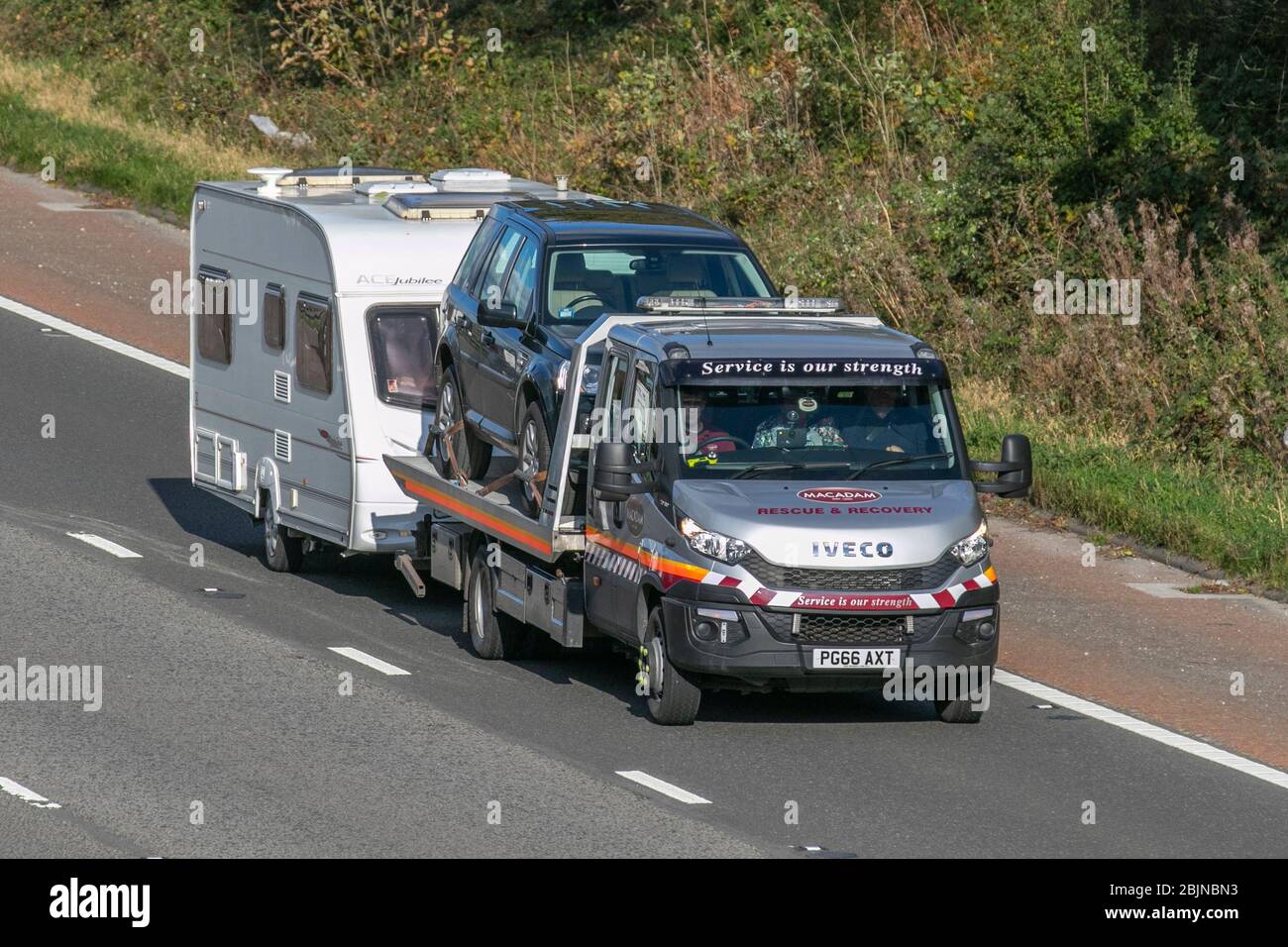 John Macadam & Son Rescue Ltd, 24 Hour Roadside Assistance & Car Rescue. 2017 silver Iveco Daily