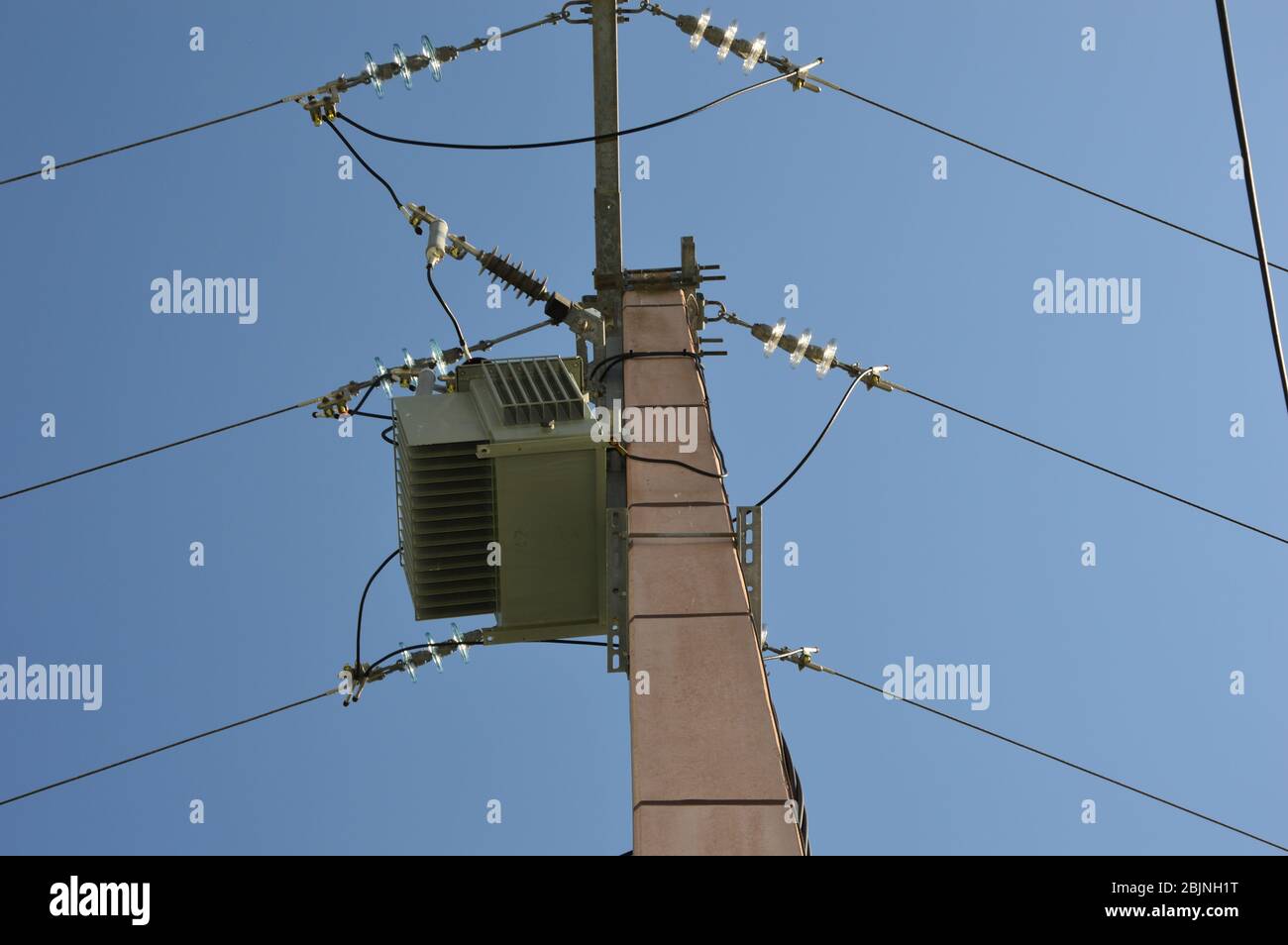 A current transformer on a power pole Stock Photo - Alamy